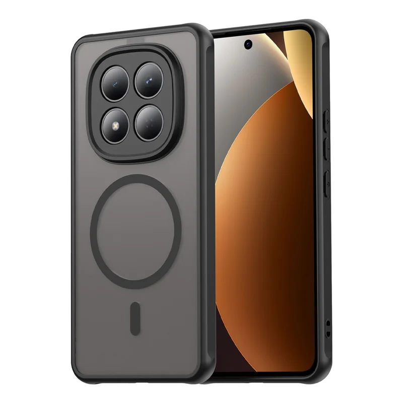 Indkøb i bulk til Xiaomi Redmi Note 15 Pro 4G (Global) magnetisk taske mod fald PC + TPU telefonbeskyttelse - Sort