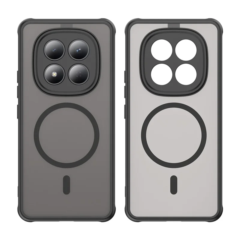 Indkøb i bulk til Xiaomi Redmi Note 15 Pro 4G (Global) magnetisk taske mod fald PC + TPU telefonbeskyttelse - Sort