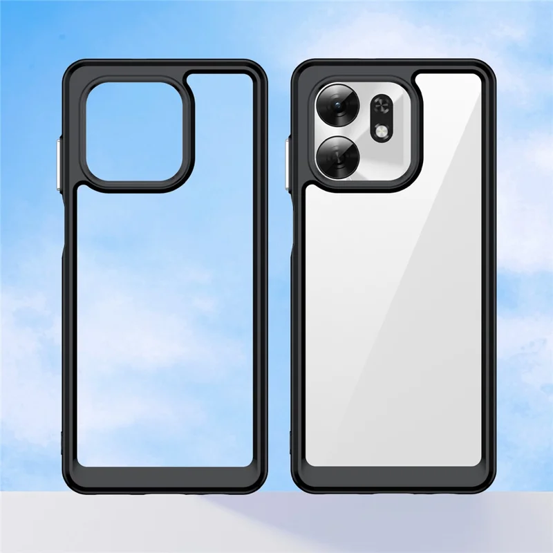 Phone Case for Honor X6d 5G  /  Play10A 4G TPU + Acrylic Protective Clear Phone Cover - Black