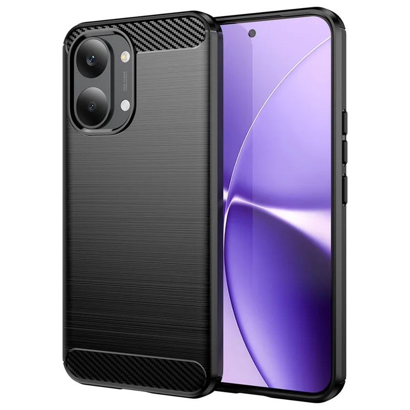 TPU Case for Xiaomi Poco X8 Pro Max 5G  /  Redmi Turbo 5 Max 5G Protective Phone Cover Carbon Fiber Texture Brushed - Black