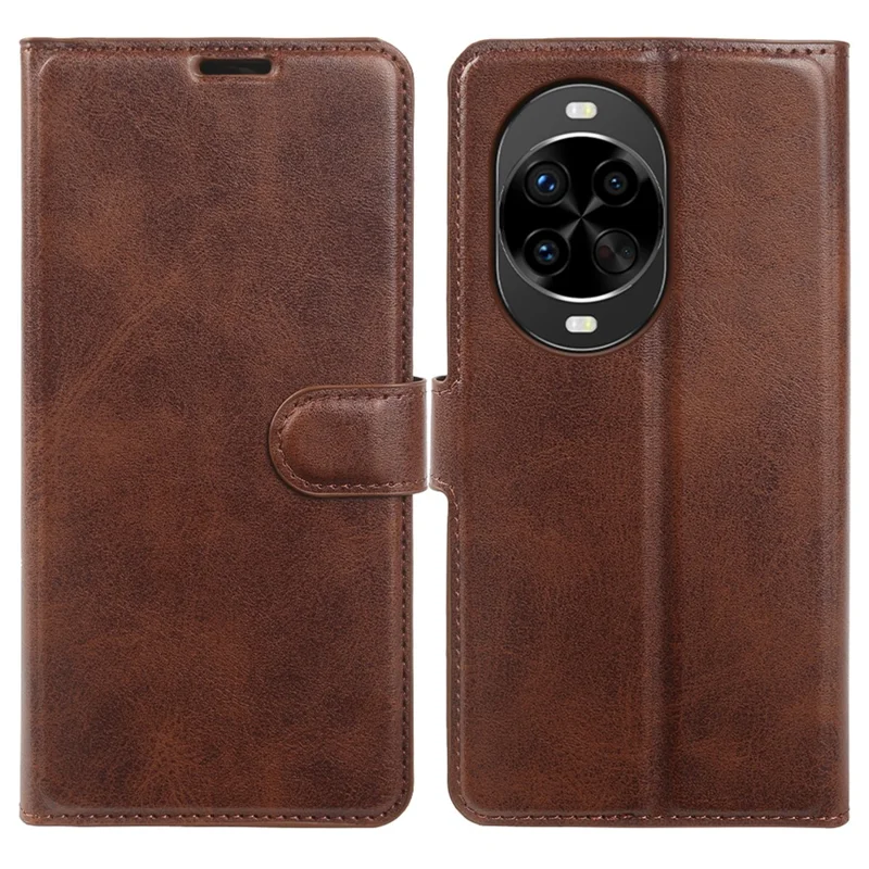 Étui pour Huawei nova 14 Pro 5G, étui portefeuille avec support, cuir synthétique texturé veau, rabat - Marron