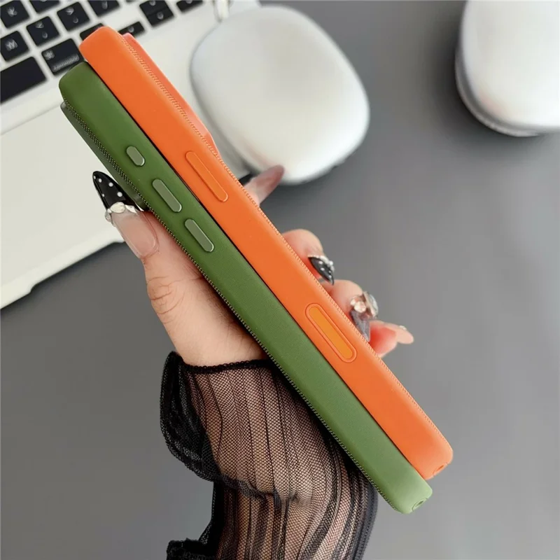 For iPhone 17 Pro Max Magnetic Case with Tempered Glass Screen Protector Fabric Texture PC + TPU Phone Cover Compatible with MagSafe - Purple