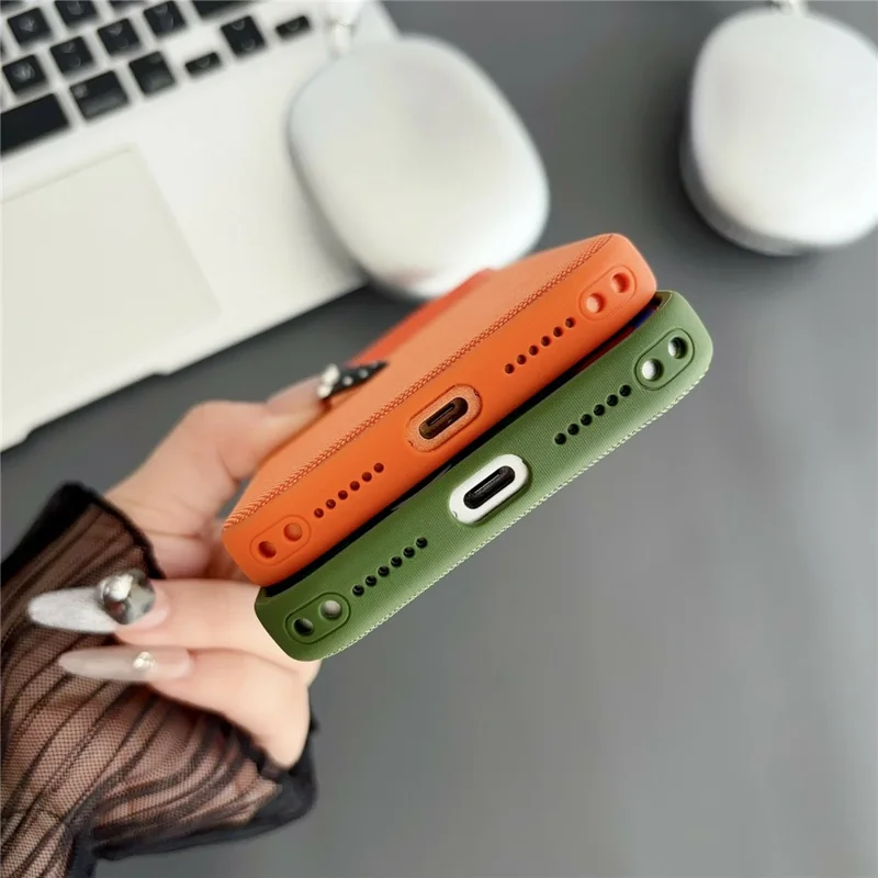 For iPhone 17 Pro Max Magnetic Case with Tempered Glass Screen Protector Fabric Texture PC + TPU Phone Cover Compatible with MagSafe - Purple