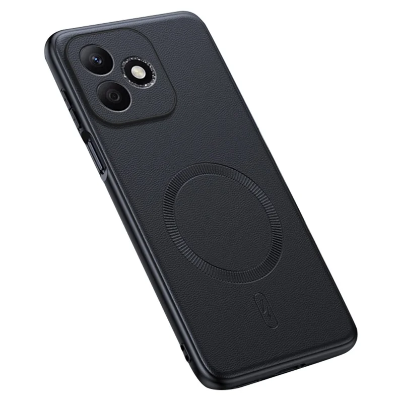 Etui magnetyczne For Honor 600 Lite 5G z powłoką z tworzywa TPU + PC zamszowe etui na telefon - Czarny