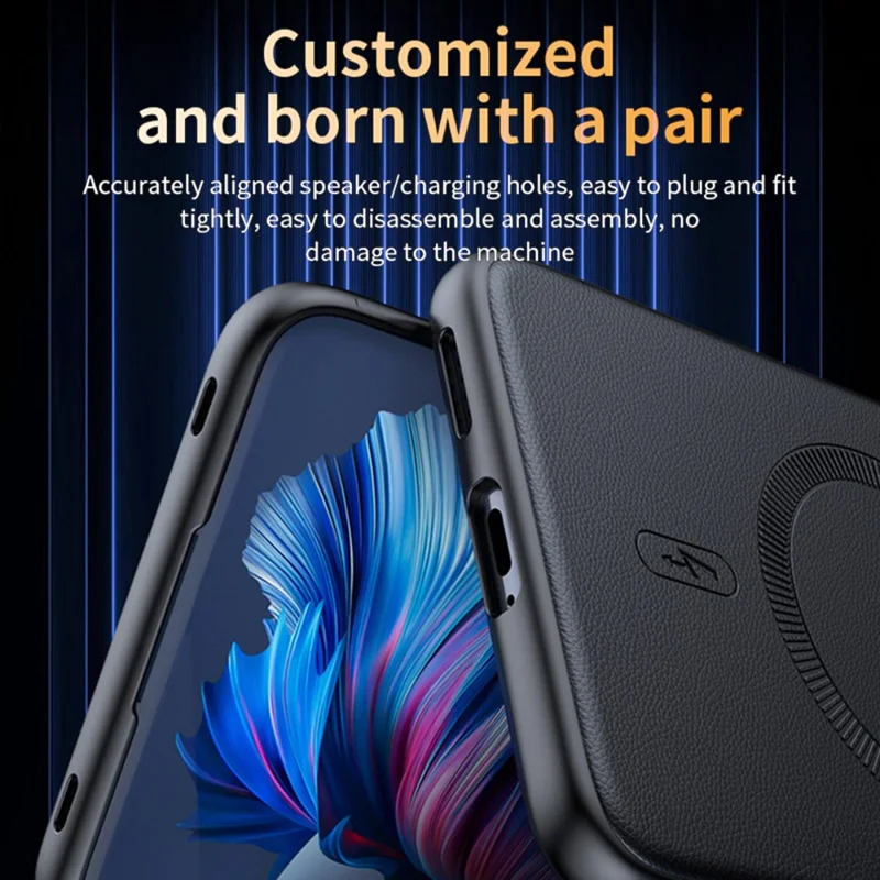 Etui magnetyczne For Honor 600 Lite 5G z powłoką z tworzywa TPU + PC zamszowe etui na telefon - Czarny