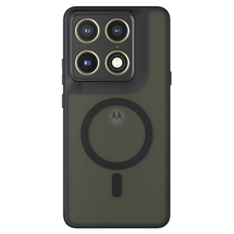 For Motorola Edge 70 Ultra 5G Magnetisk TPU + PC Skærmtilbehør med Matt Overflade - Sort