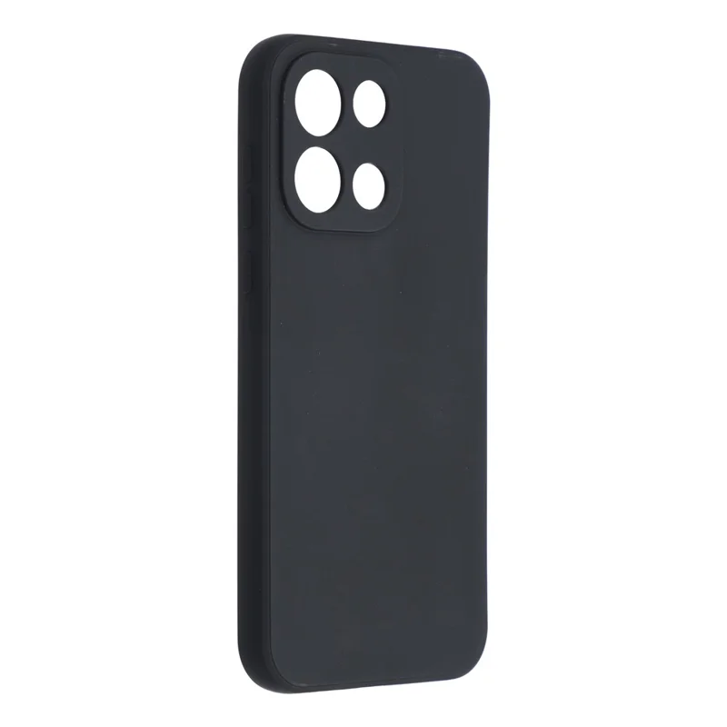 For OnePlus Turbo 6 5G Case Precise Cutouts Straight Edge TPU Shockproof Phone Cover - Black