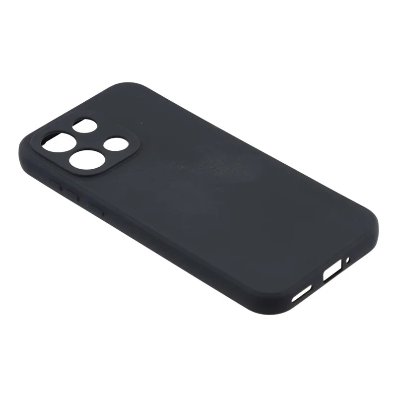 For OnePlus Turbo 6 5G Case Precise Cutouts Straight Edge TPU Shockproof Phone Cover - Black