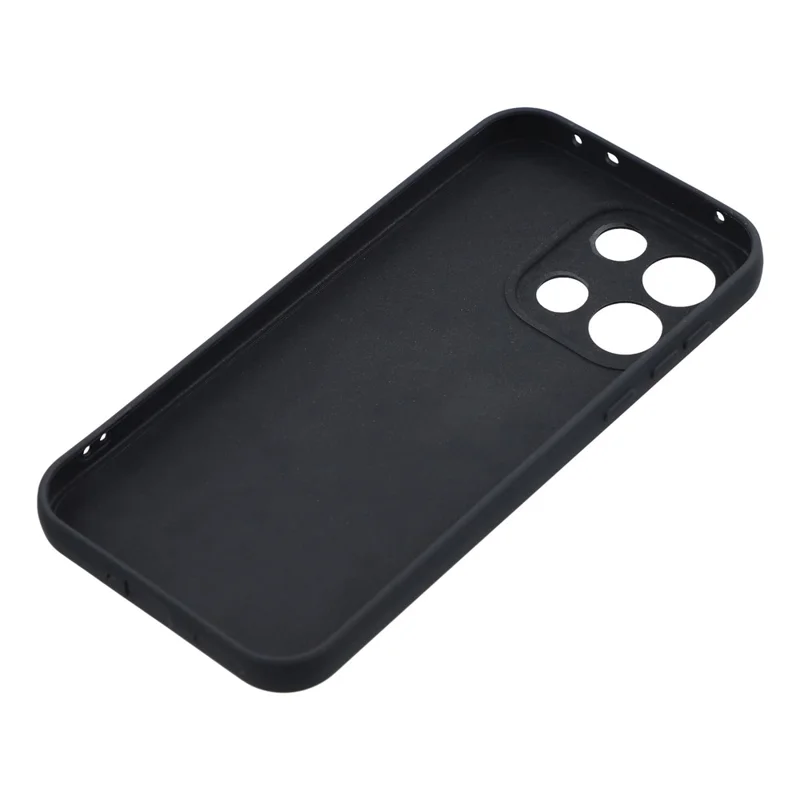 For OnePlus Turbo 6 5G Case Precise Cutouts Straight Edge TPU Shockproof Phone Cover - Black