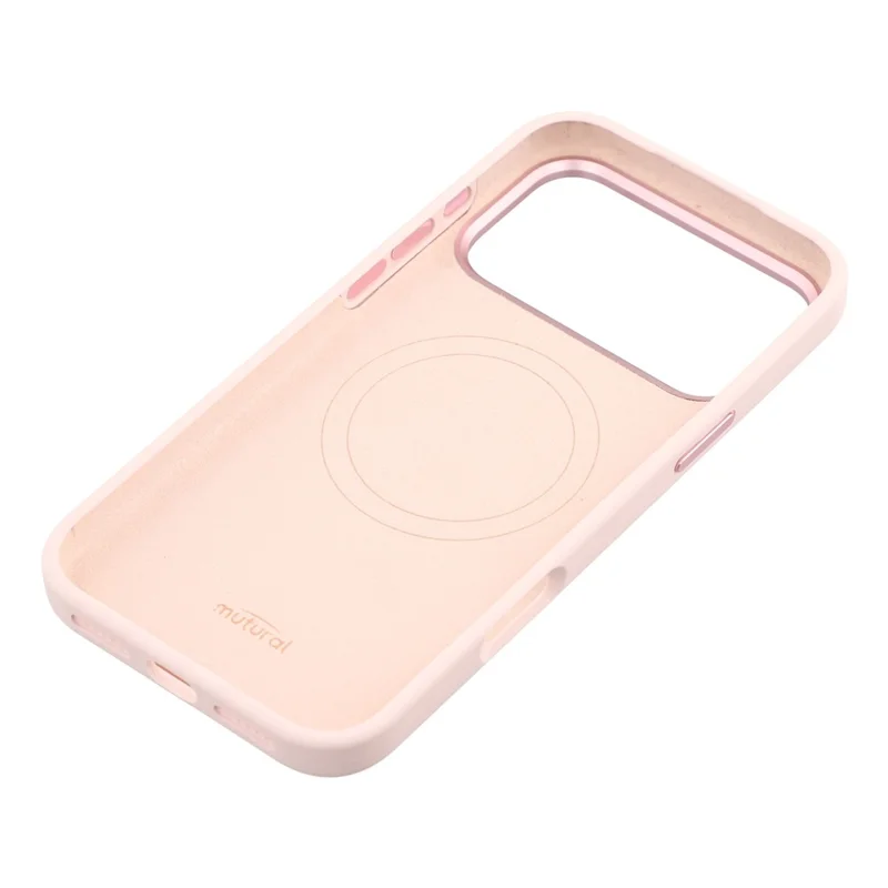 MUTURAL For iPhone 17 Pro Magnetic Case THE DOG Pattern PC + TPU Phone Cover with Tempered Glass Panel Compatible with MagSafe - Pink