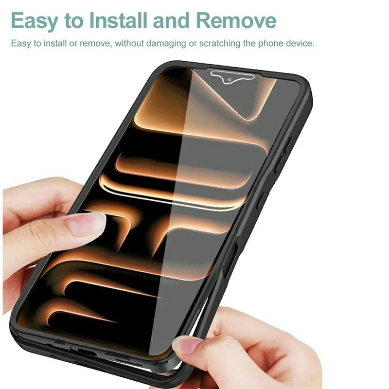 Phone Case for Infinix Note 60 5G  /  Note 60 Pro 5G Acrylic + TPU Clear Phone Cover with PET Screen Film - Black