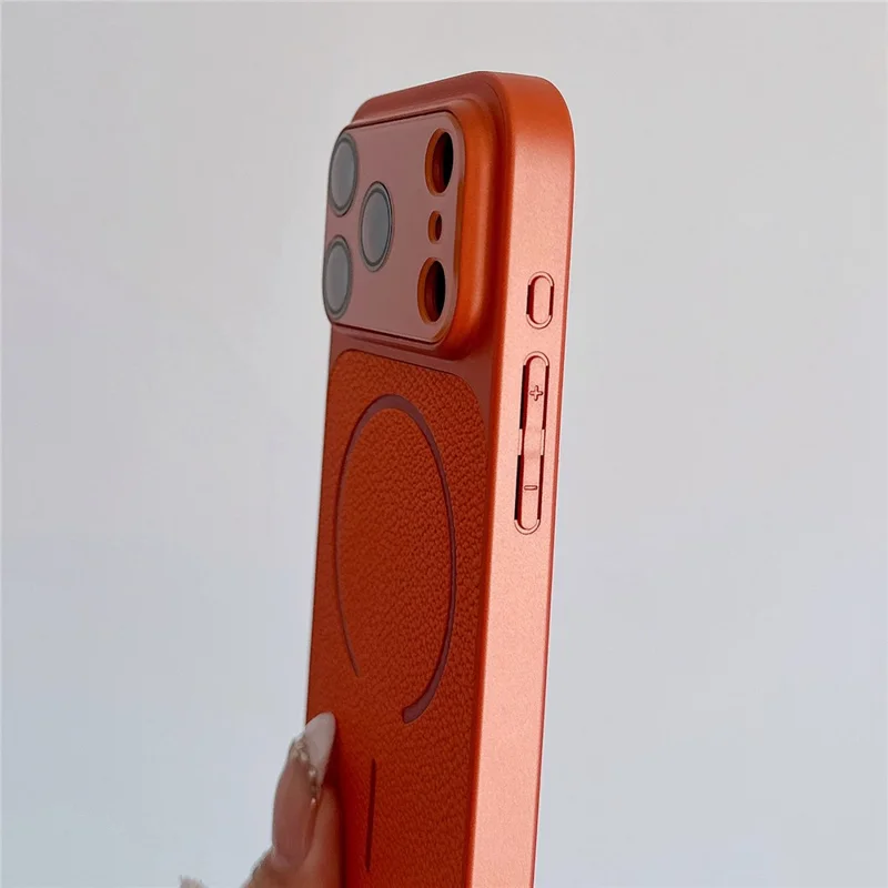 Coque magnétique pour iPhone 17 Pro, TPU + PC + cuir PU, housse de protection compatible avec Magsafe - Bleu