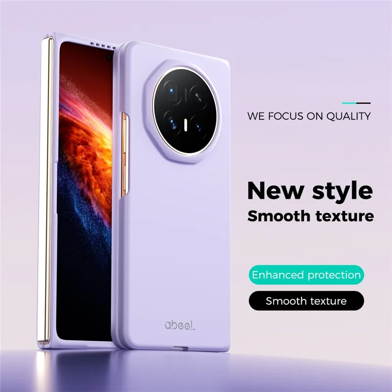 ABEEL for Honor Magic V6 5G Phone Case Shock Absorption Soft-touch Protective PC Cover - Purple