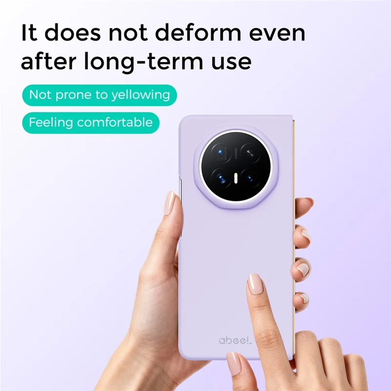 ABEEL for Honor Magic V6 5G Phone Case Shock Absorption Soft-touch Protective PC Cover - Purple