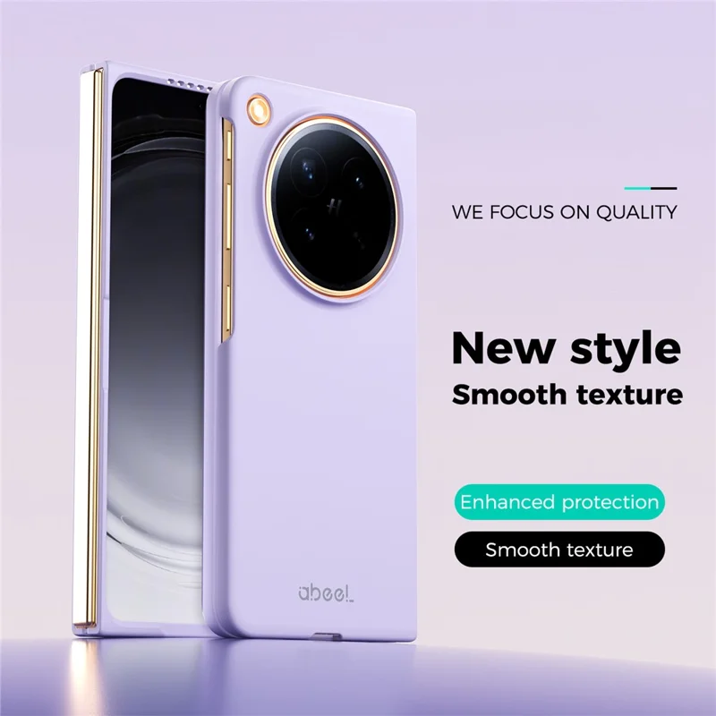 ABEEL for Oppo Find N6 5G Phone Case Shock Absorption Soft-touch Protective PC Cover - Purple