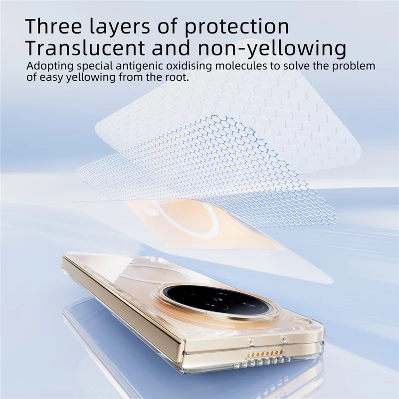 ABEEL for Oppo Find N6 5G Magnetic Case Clear PC Anti Scratch Phone Cover - Transparent
