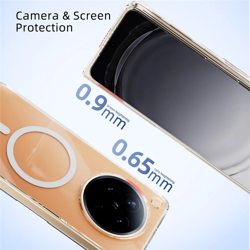 ABEEL for Oppo Find N6 5G Magnetic Case Clear PC Anti Scratch Phone Cover - Transparent