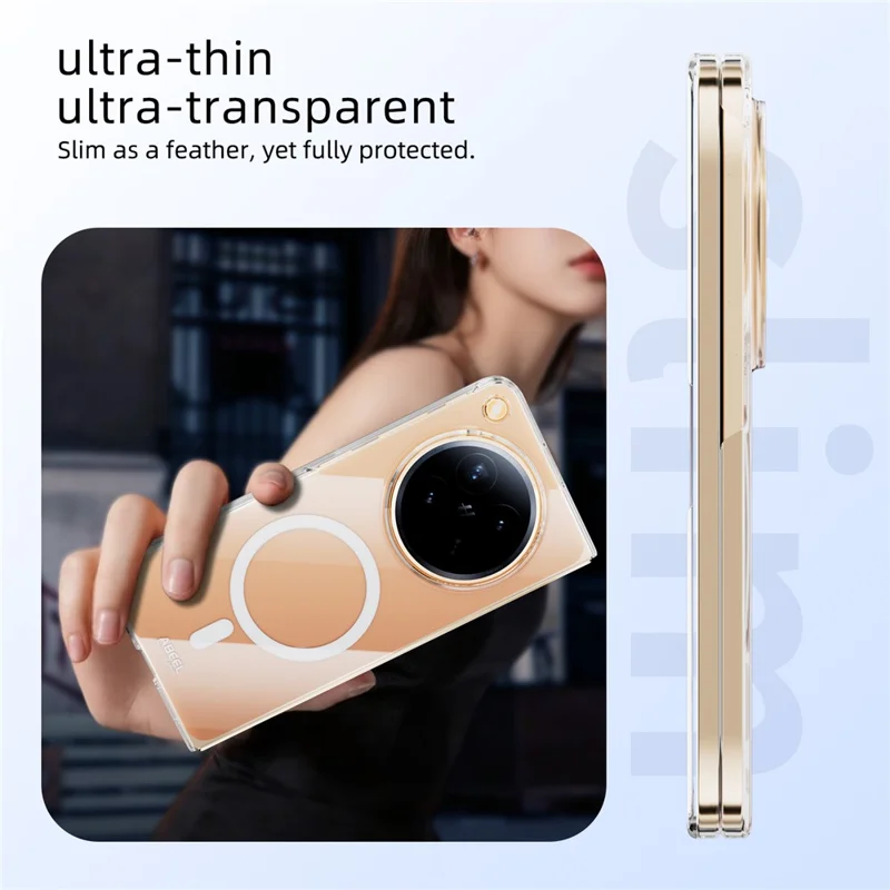 ABEEL for Oppo Find N6 5G Magnetic Case Clear PC Anti Scratch Phone Cover - Transparent