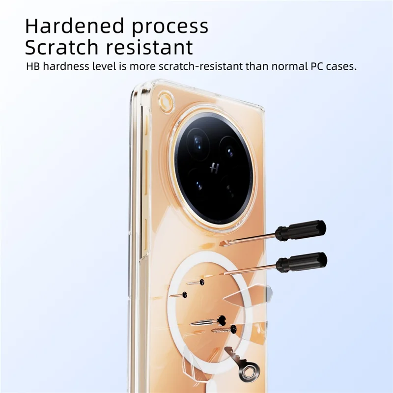 ABEEL for Oppo Find N6 5G Magnetic Case Clear PC Anti Scratch Phone Cover - Transparent