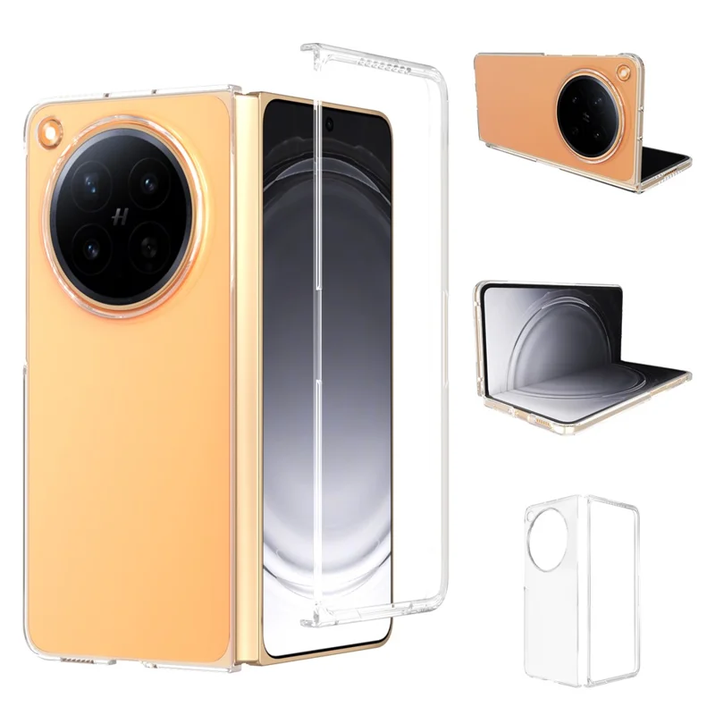 For Oppo Find N6 5G Clear Case Anti-Drop Hard PC Phone Cover - Transparent