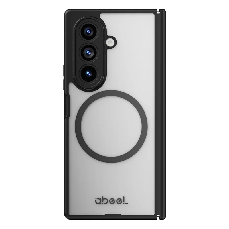 ABEEL for Samsung Galaxy Z Fold7 5G Matte Magnetic Case Hinge Design Shockproof TPU + PC Cover - Black