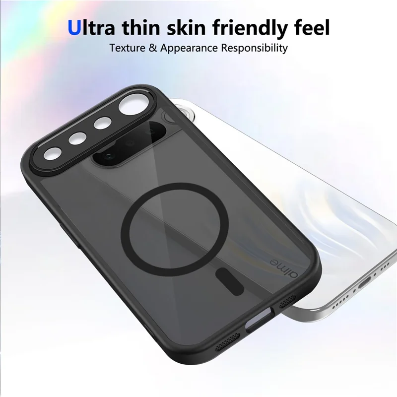 For Realme 16 5G Magnetic Case Skin Touch Matte PC + TPU Anti-Drop Phone Cover - Black