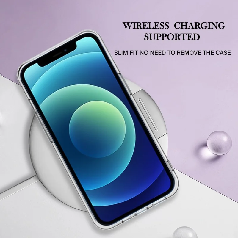 For iPhone 12 / 12 Pro 6.1 inch YB IMD Series-16 Style E Marble Pattern Back Cover Shock-Absorption 2.0mm TPU IMD Electroplating Frame Phone Case - Purple