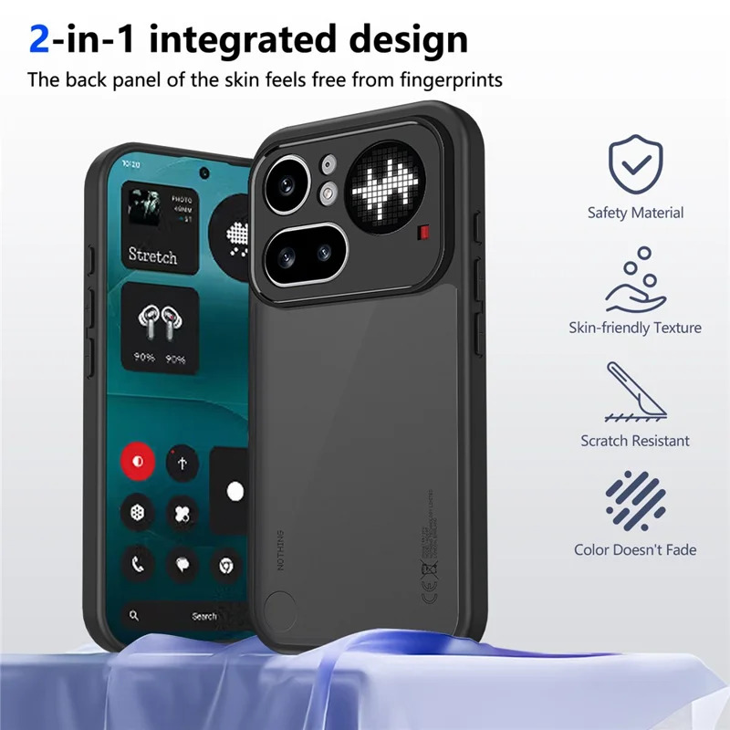 Für Nothing Phone (4a) Pro Magnetische Hülle Skin Touch Matt PC + TPU Sturzgeschützte Handyhülle - Durchscheinend