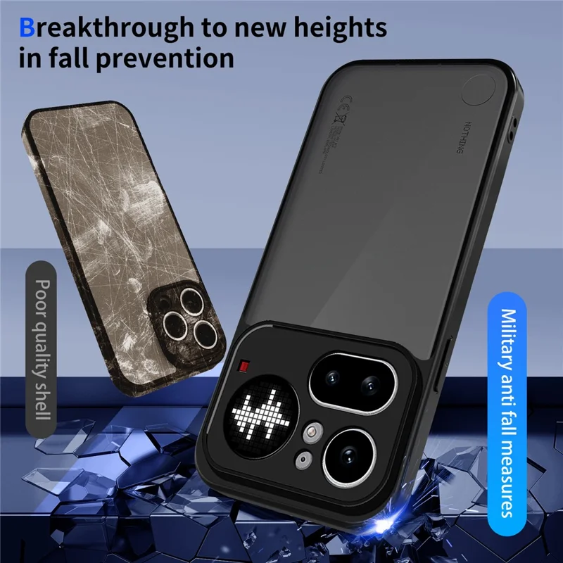 Für Nothing Phone (4a) Pro Magnetische Hülle Skin Touch Matt PC + TPU Sturzgeschützte Handyhülle - Durchscheinend
