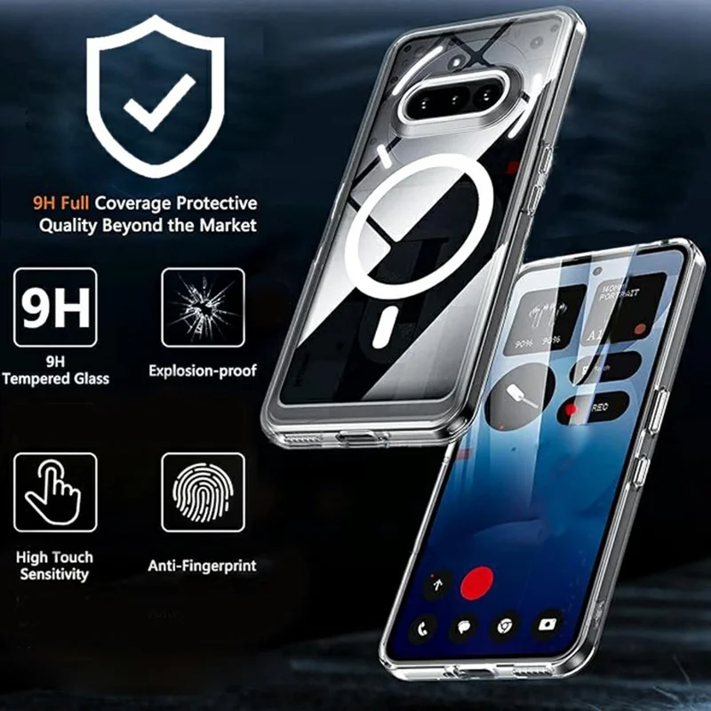 For Nothing Phone (4a) Magnetic Case Transparent TPU Anti Drop Phone Cover