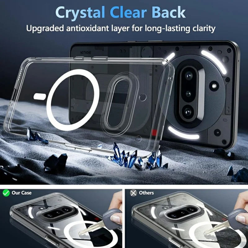 For Nothing Phone (4a) Magnetic Case Transparent TPU Anti Drop Phone Cover