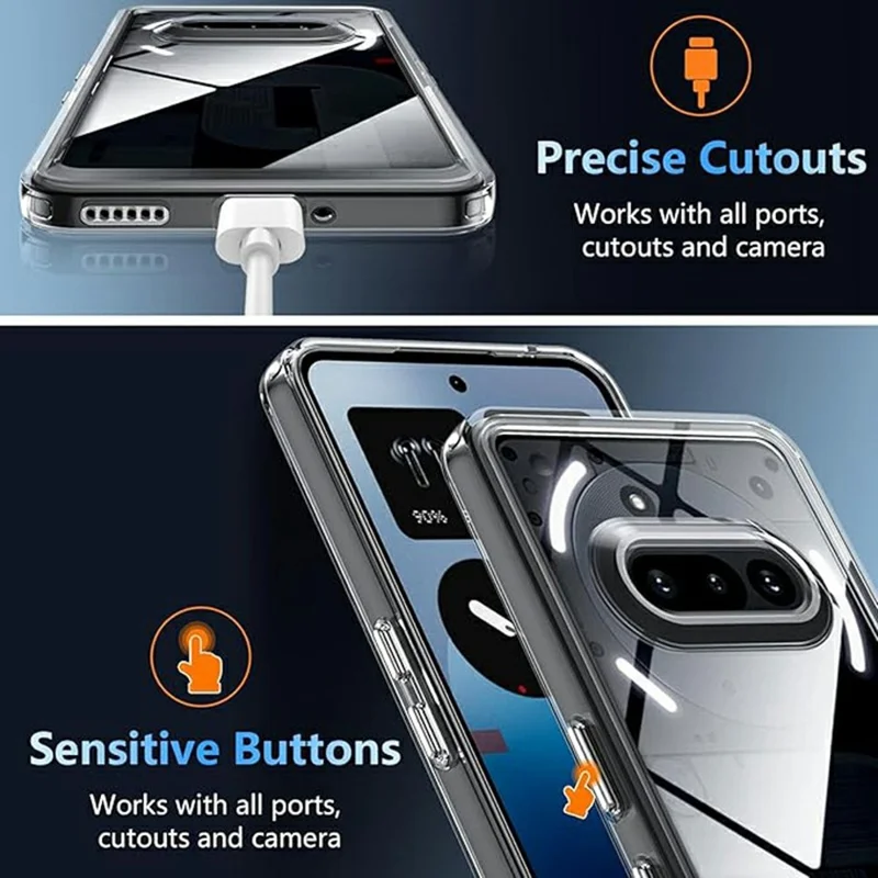 For Nothing Phone (4a) Case Transparent TPU Shockproof Phone Cover