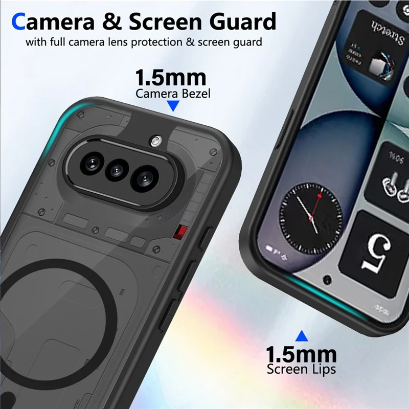 For Nothing Phone (4a) Magnetisk Case Skindeling Matte PC + TPU Anti-drop Telefonbeskyttelse