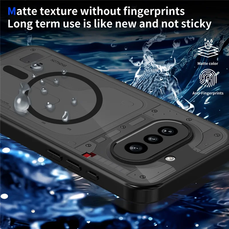 For Nothing Phone (4a) Magnetisk Case Skindeling Matte PC + TPU Anti-drop Telefonbeskyttelse