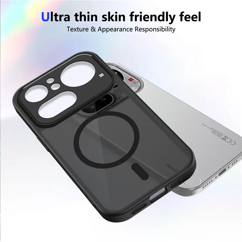 For Nothing Phone (4a) Pro Magnetic Case Skin Touch Matte PC + TPU Anti-Drop Phone Cover - Black