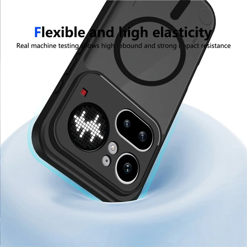 For Nothing Phone (4a) Pro Magnetic Case Skin Touch Matte PC + TPU Anti-Drop Phone Cover - Black
