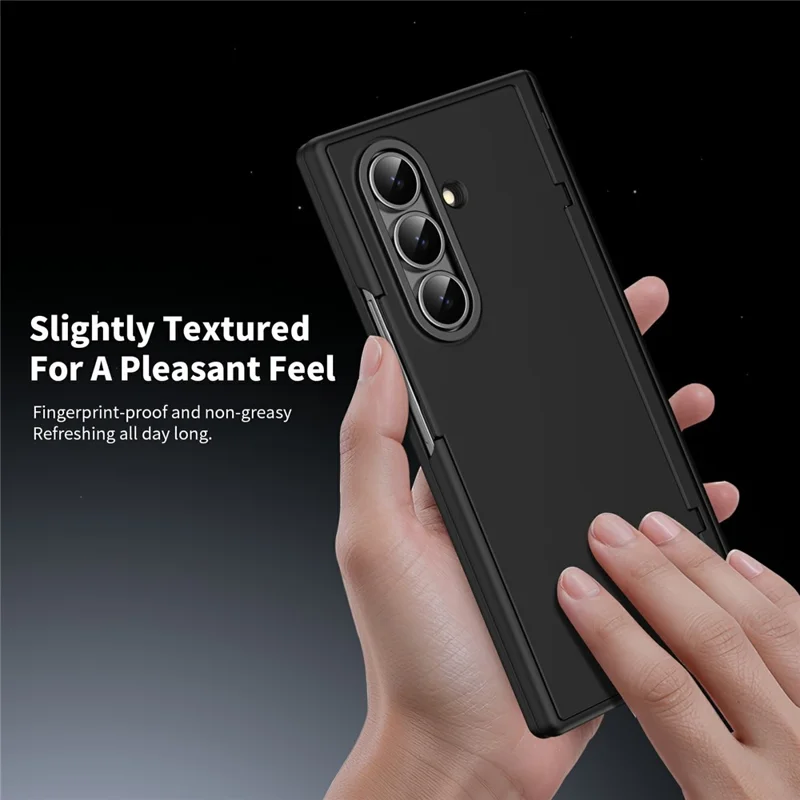 For Samsung Galaxy Z Fold7 5G Case with Tempered Glass Card Holder Stand Wallet Cover - Black