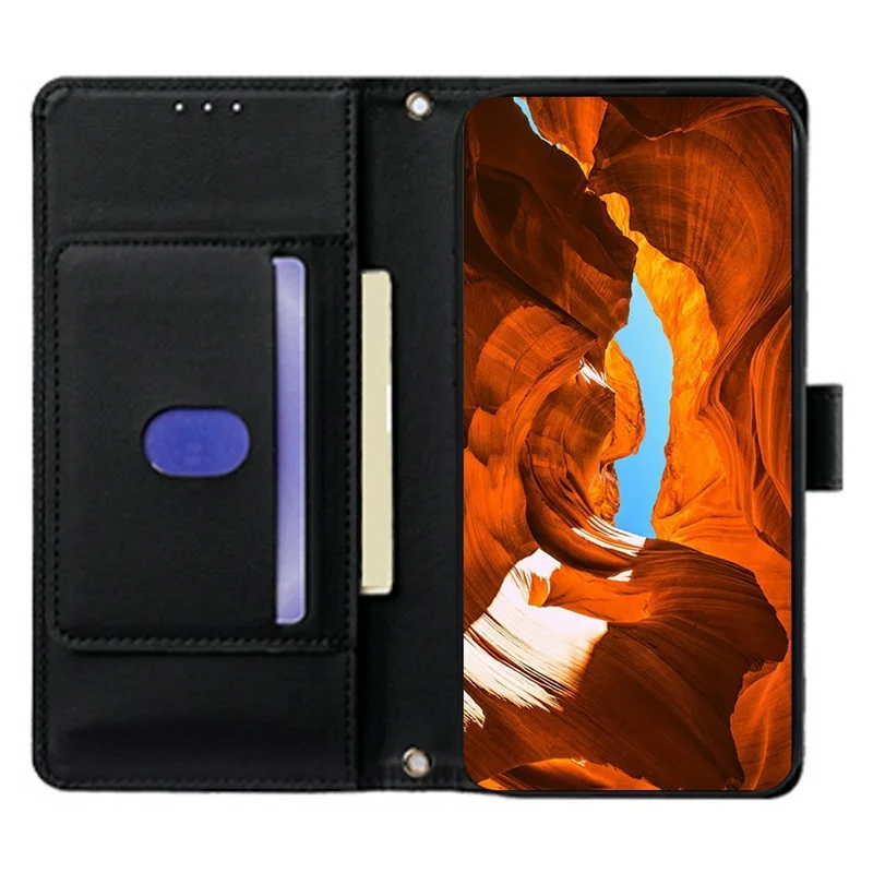 Für Samsung Galaxy S26+ Hülle Dreieckmuster-Prägung Hautfreundliches PU-Leder Handy-Mappenhülle - Schwarz