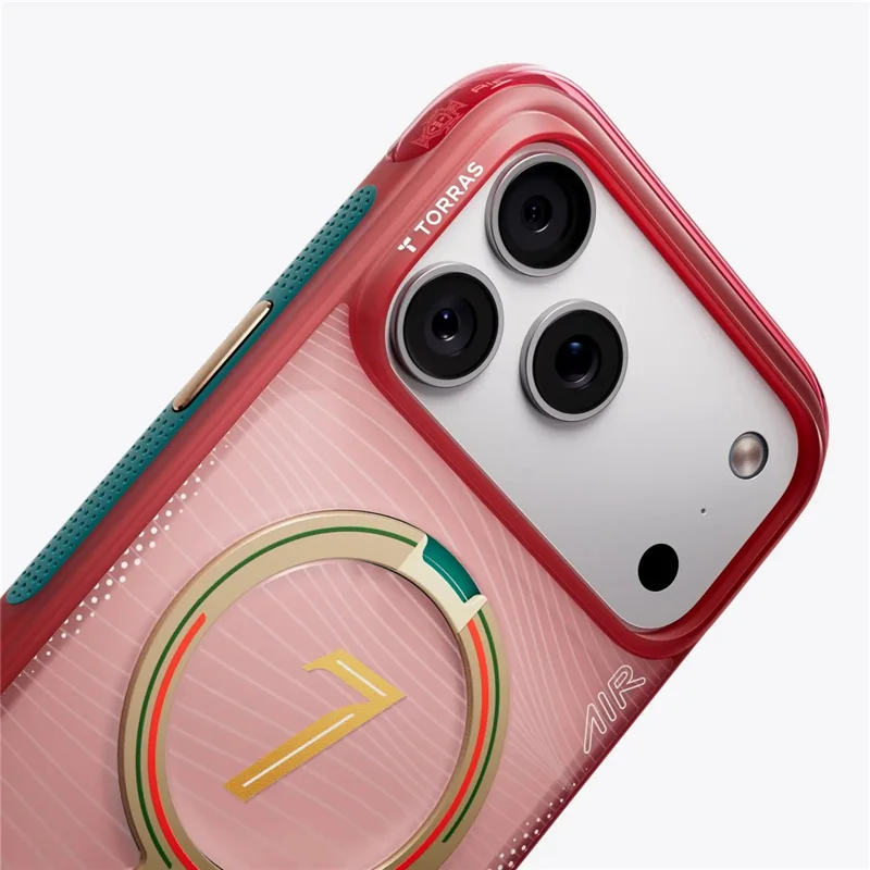 TORRAS Ostand Q3 Air para iPhone 17 Pro Max Funda Magnética con Soporte Giratorio de 360° Funda de TPU y PC, Edición Limitada FPF - Ola de Pasión