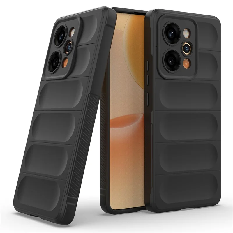 For Realme P4 Power 5G Phone Case Anti-Drop Soft TPU Rugged Back Cover - Black