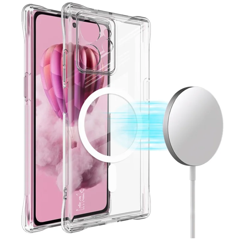 IMAK for HMD Skyline Magnetic Case Airbag Shockproof Protection TPU Phone Cover - Transparent