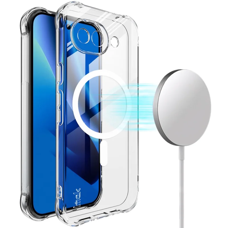 IMAK para Google Pixel 10a Funda Magnética Airbag de Protección Antigolpes - Funda Transparente de TPU