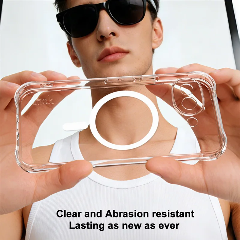 IMAK para Google Pixel 10a Funda Magnética Airbag de Protección Antigolpes - Funda Transparente de TPU