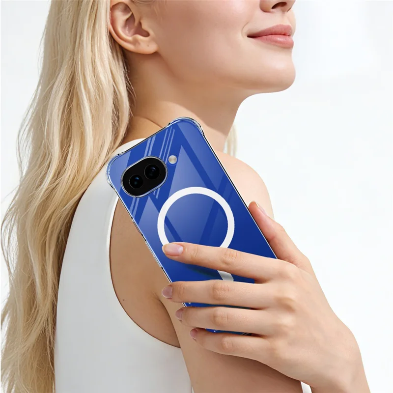 IMAK para Google Pixel 10a Funda Magnética Airbag de Protección Antigolpes - Funda Transparente de TPU