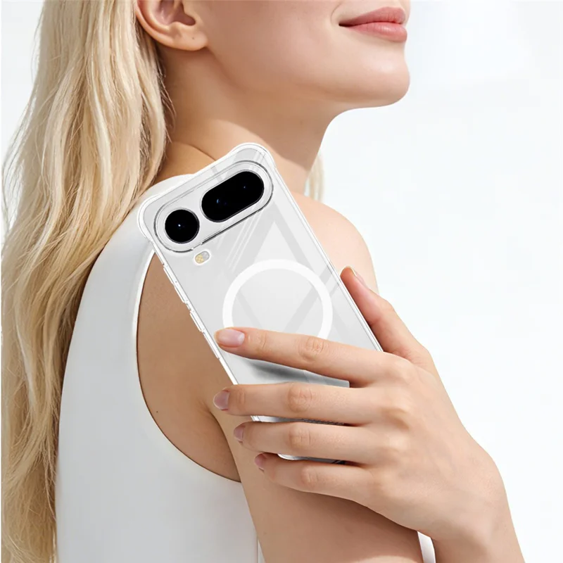 IMAK pour Honor Magic8 Pro Air 5G étui magnétique Airbag de protection antichoc Coque de téléphone en TPU - Transparent