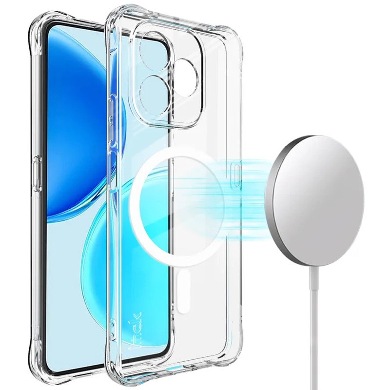 IMAK per Honor X8d 4G Custodia Magnetica Airbag Protettiva Antiurto in TPU - Trasparente