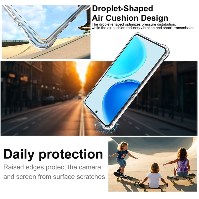 IMAK per Honor X8d 4G Custodia Magnetica Airbag Protettiva Antiurto in TPU - Trasparente