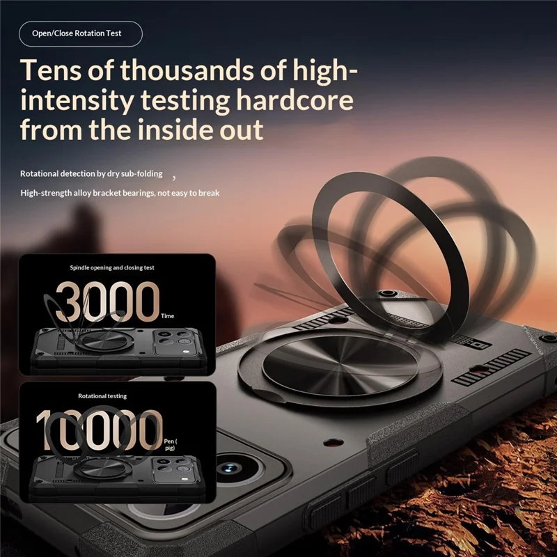 Magnetische Case voor Honor Win 5G met 360° Draaibare Ringstandaard TPU Telefoonhoes - Zwart