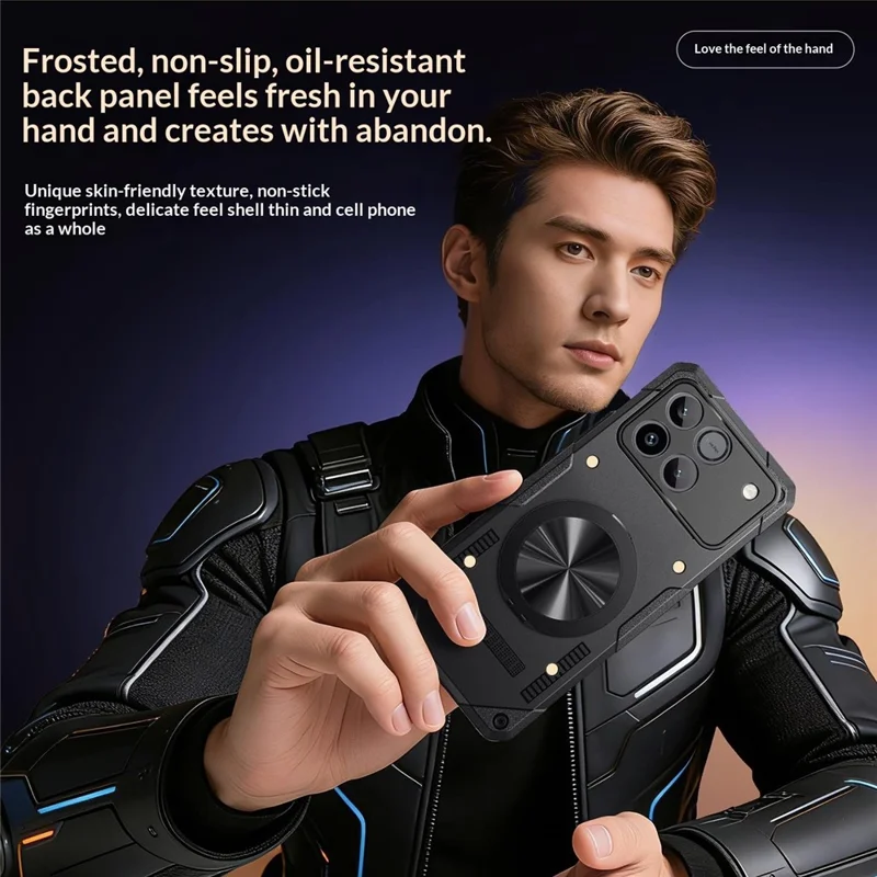 Magnetische Case voor Honor Win 5G met 360° Draaibare Ringstandaard TPU Telefoonhoes - Zwart