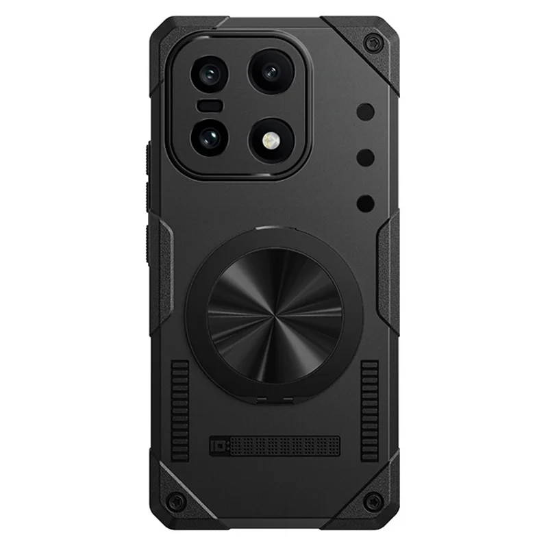 Coque magnétique pour OnePlus 15 5G, avec anneau pivotant à 360° et support intégré, housse en TPU pour téléphone - Noir